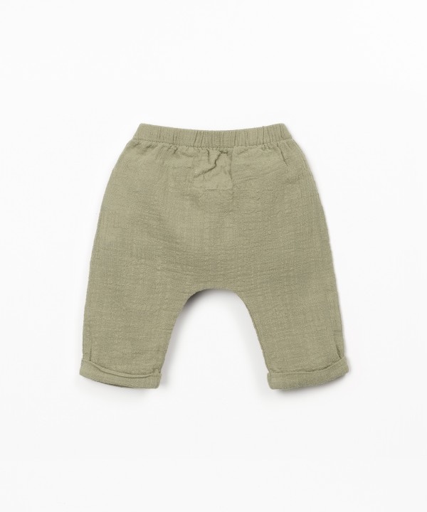 Fabric trousers in organic cotton