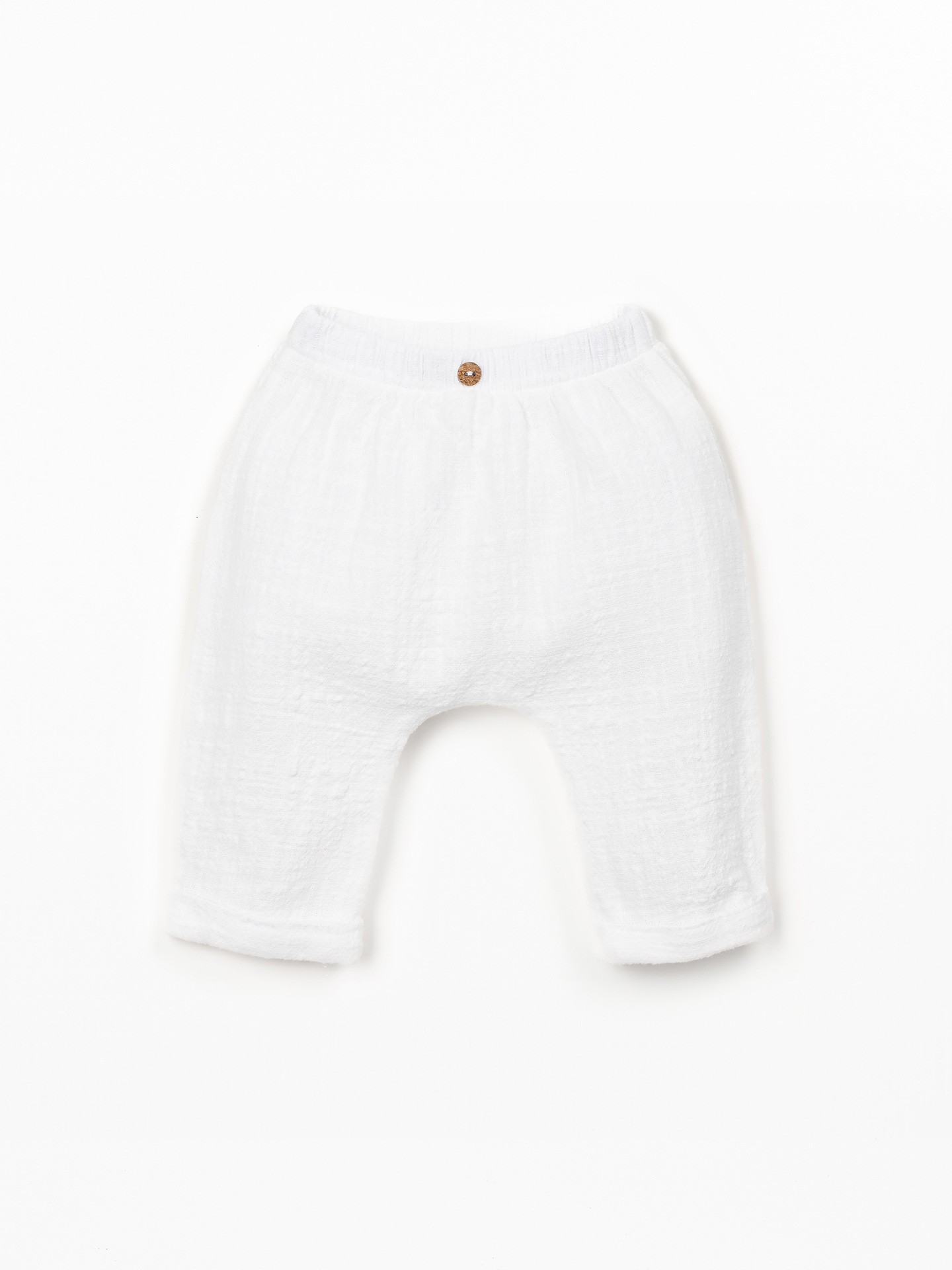 Calça de tecido em algodão orgânico