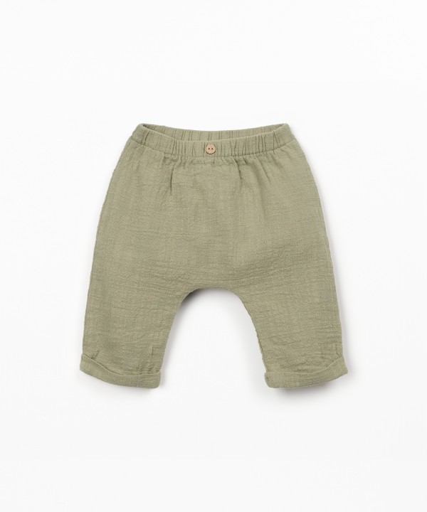 Fabric trousers in organic cotton