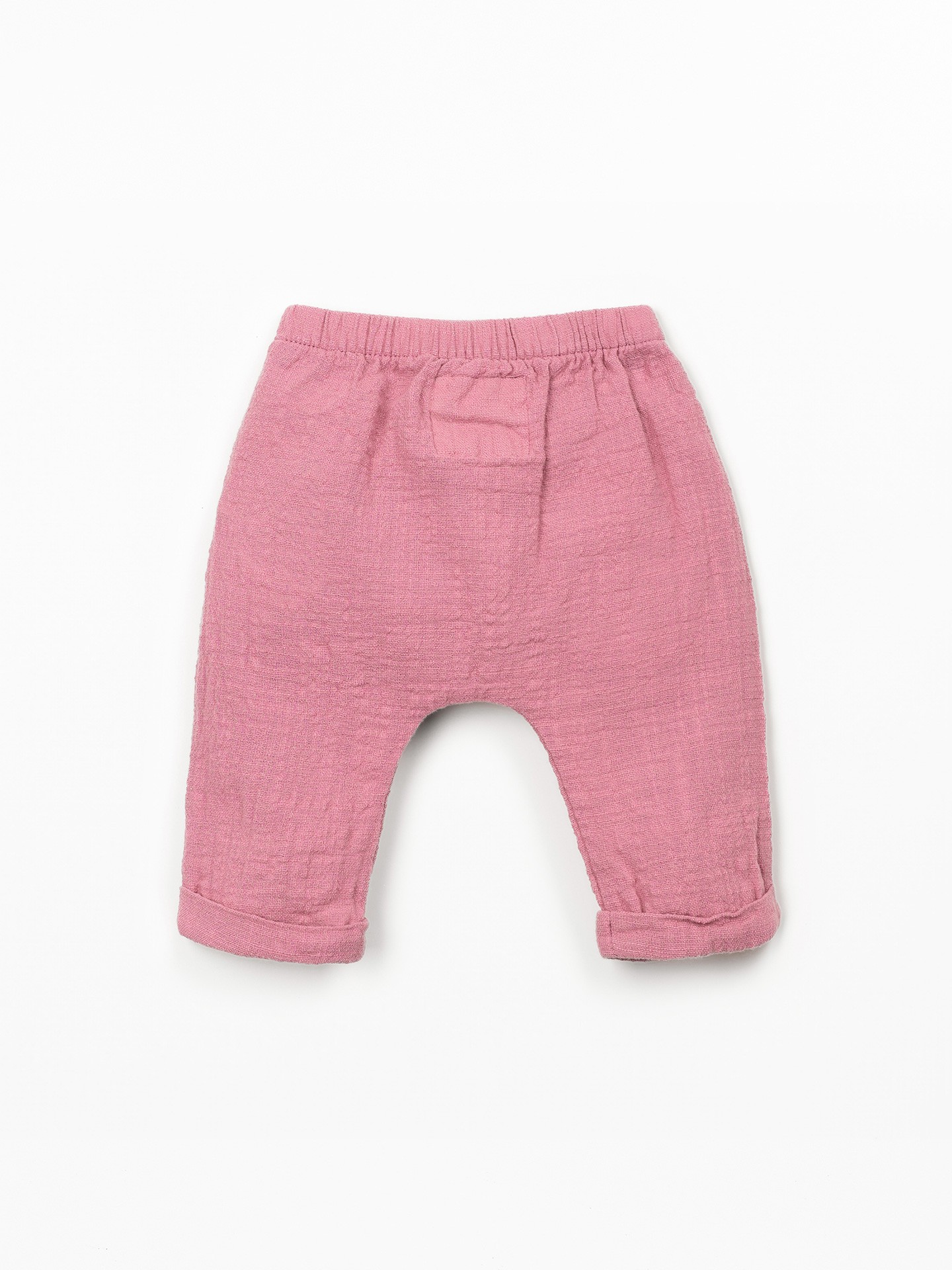 Calça de tecido em algodão orgânico