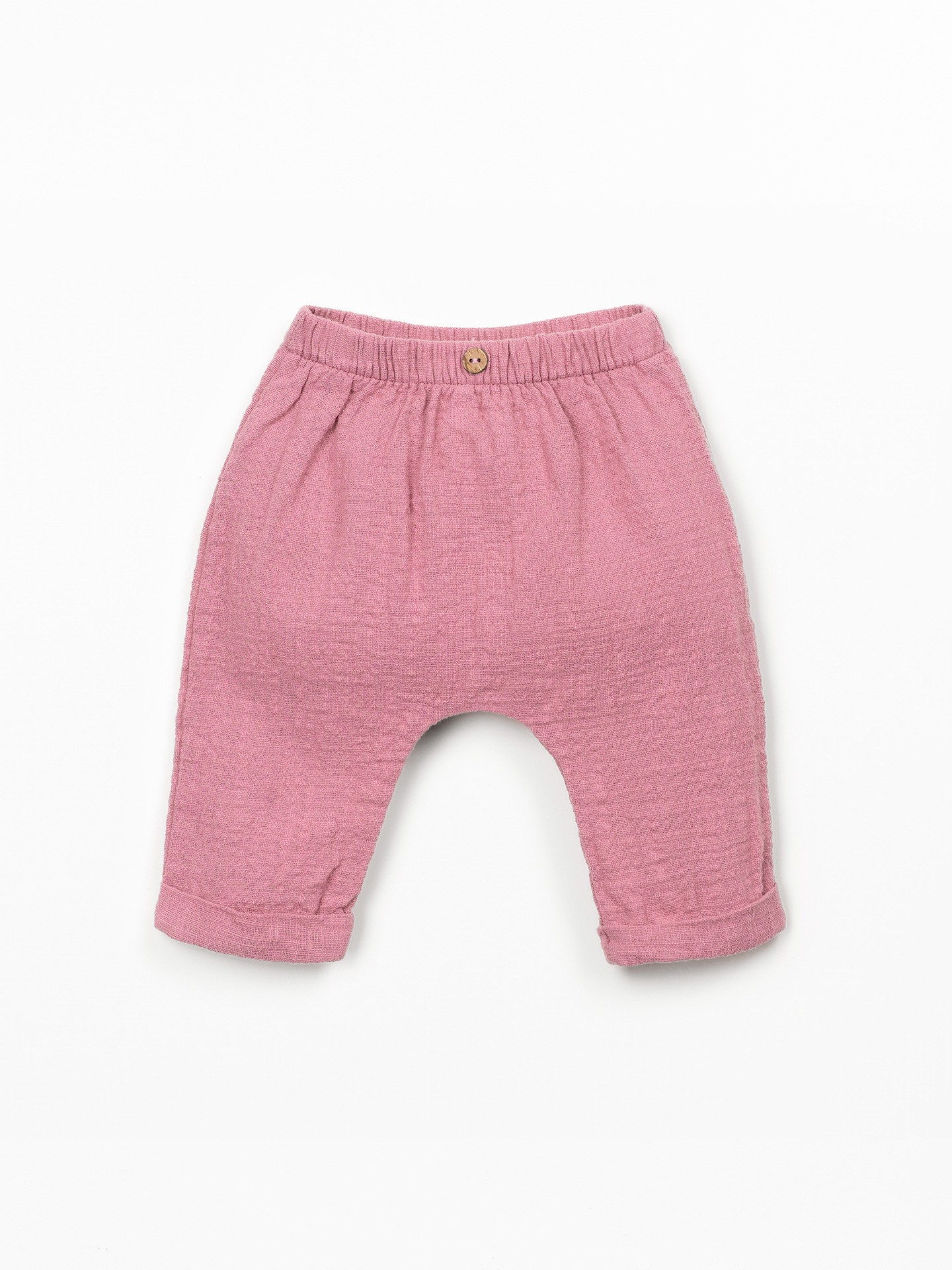 Calça de tecido em algodão orgânico