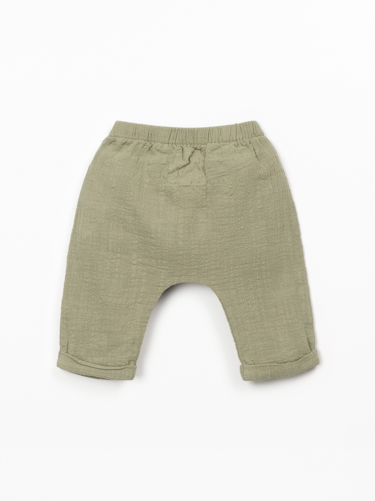 Calça de tecido em algodão orgânico