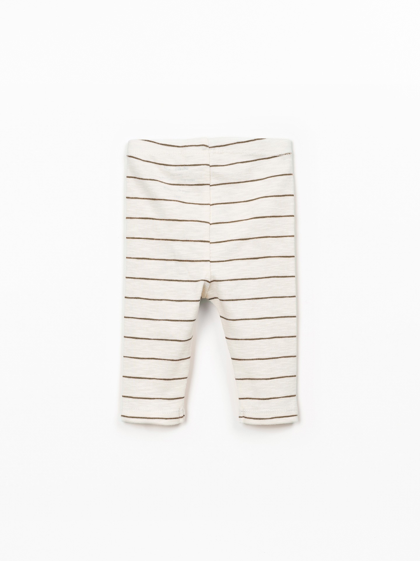 Leggings de algodão orgânico com riscas