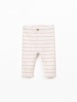 Leggings de algodão orgânico com riscas Leggings de algodão orgânico com riscas
