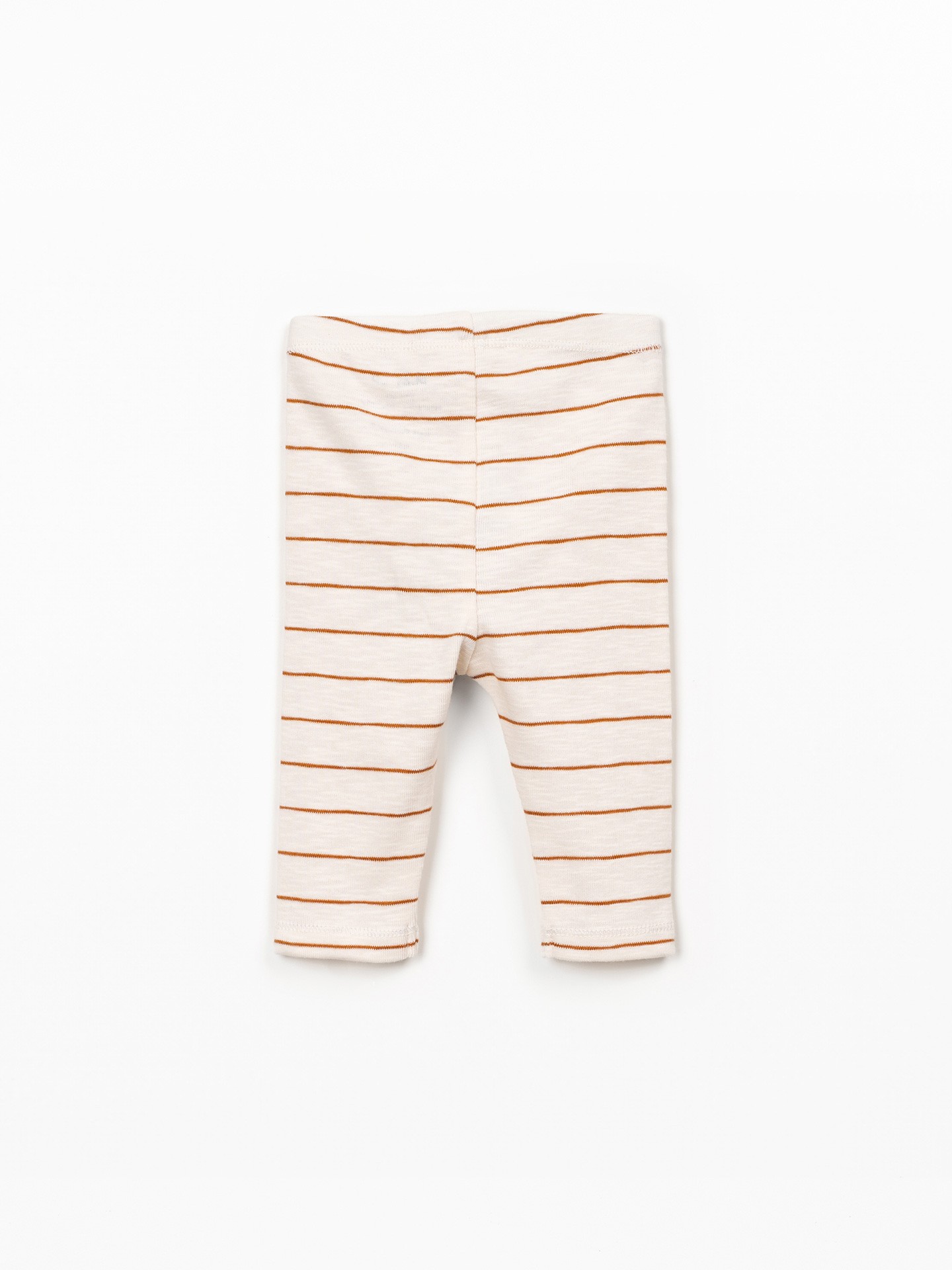 Leggings de algodão orgânico com riscas