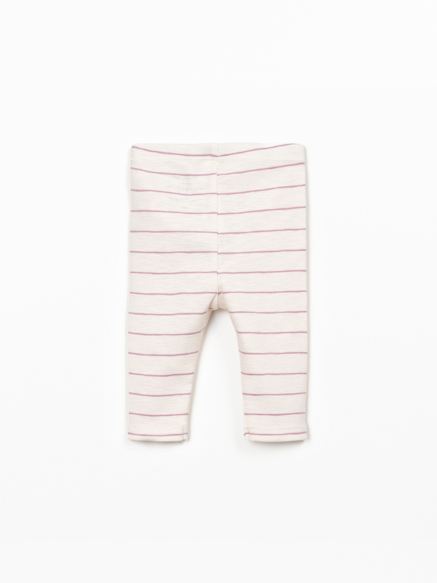 Leggings de algodão orgânico com riscas