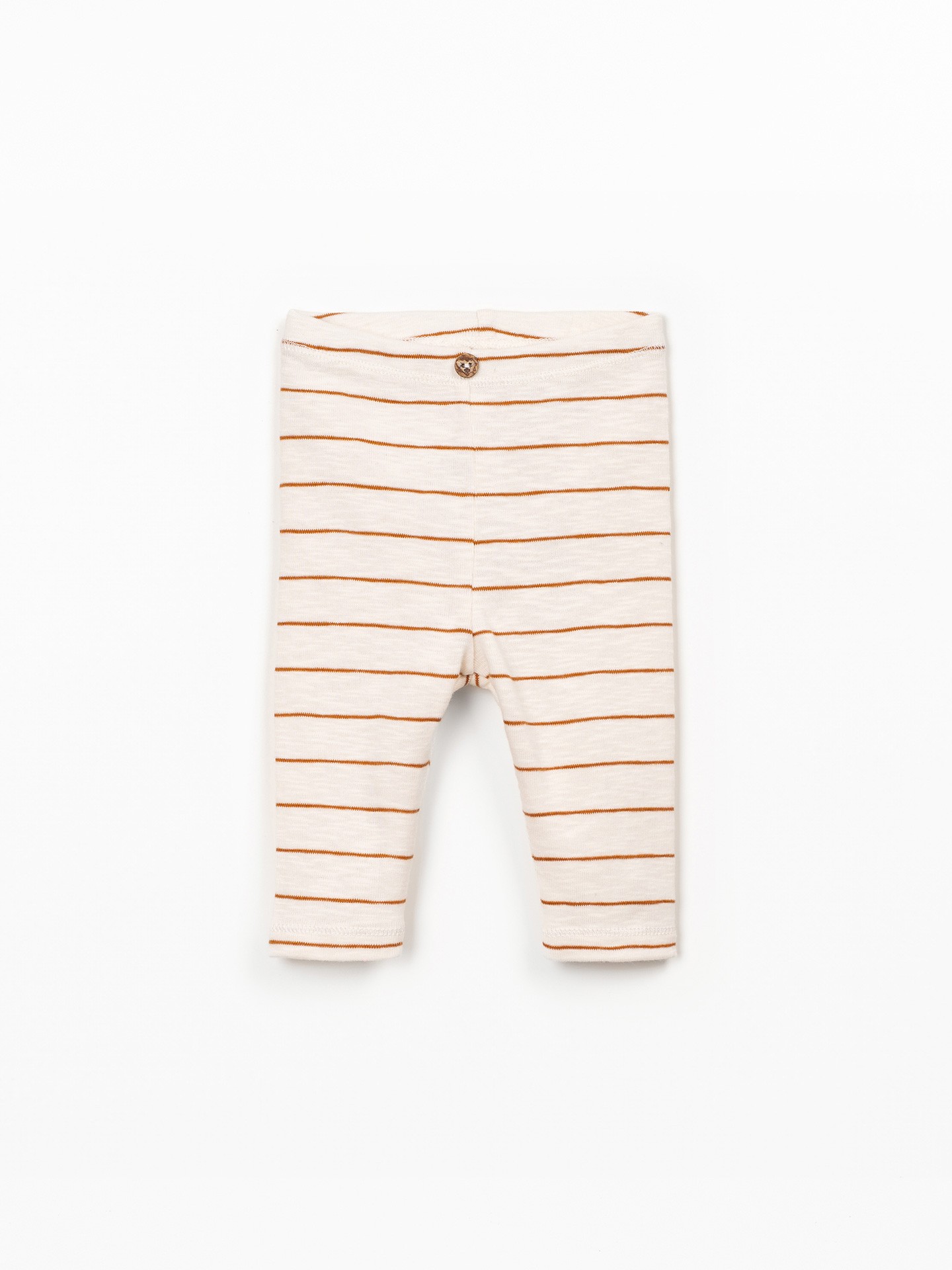 Leggings de algodão orgânico com riscas