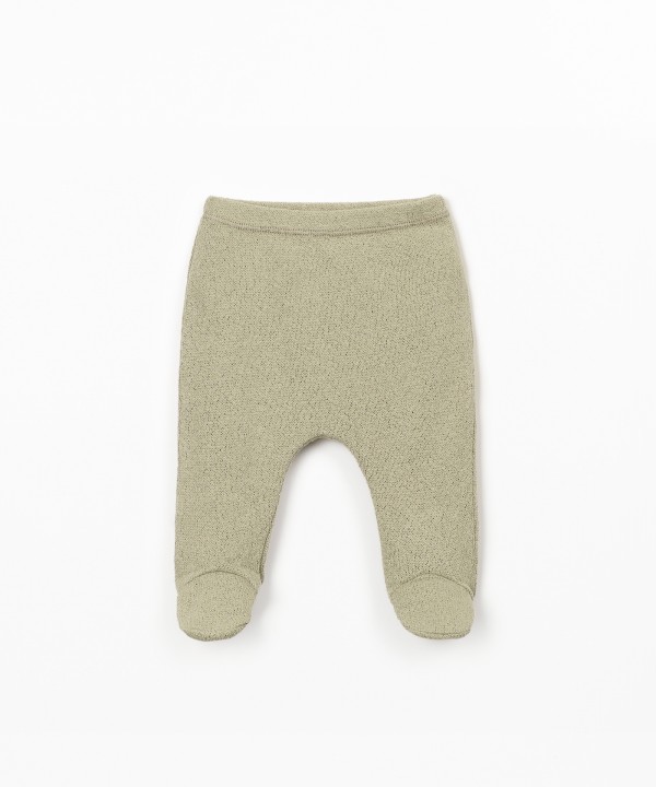 Leggings em mistura de fibras naturais e fibras recicladas