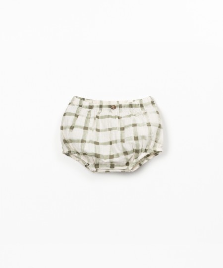 Organic cotton fabric shorts with print