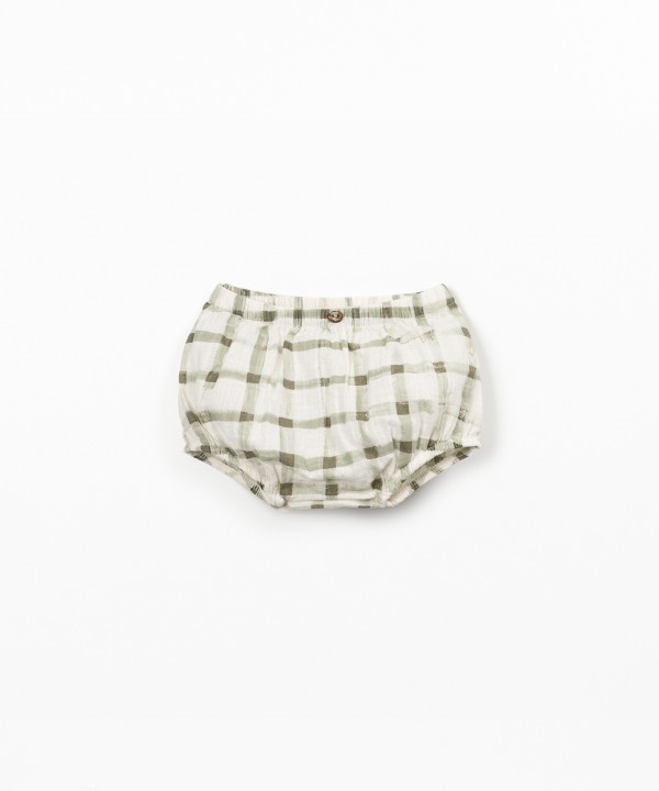 Organic cotton fabric shorts with print