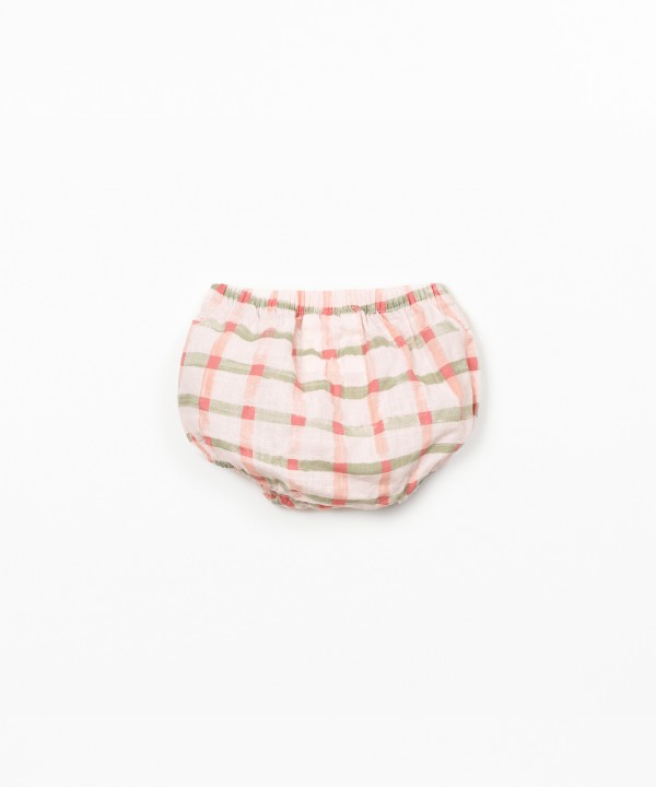 Organic cotton fabric shorts with pattern