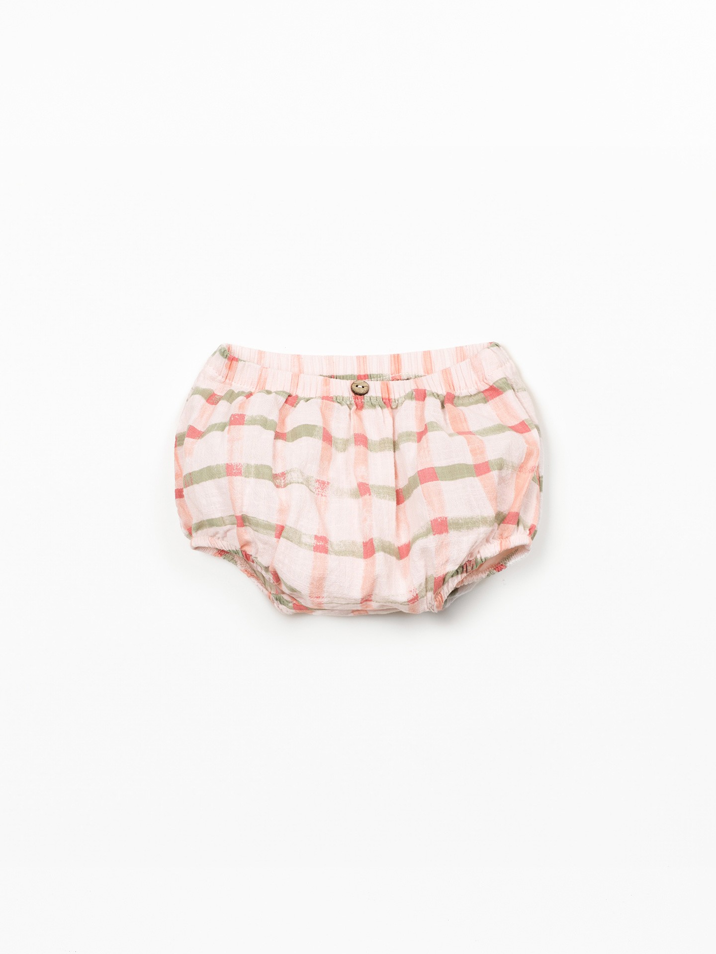 Calção de tecido em algodão orgânico com estampado