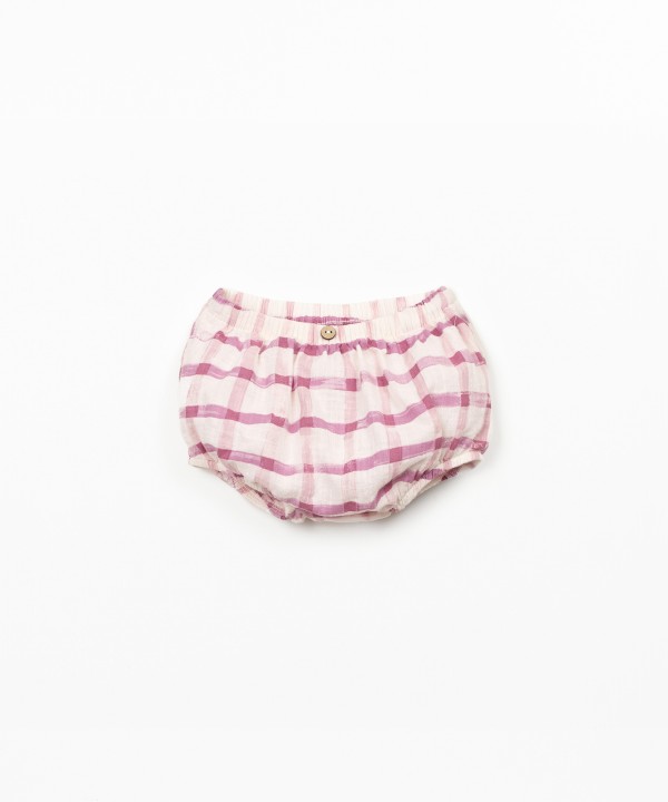 Organic cotton fabric shorts with print