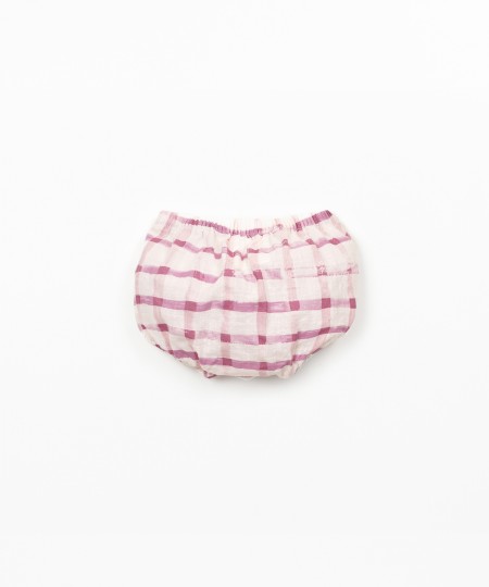 Calção de tecido em algodão orgânico com estampado