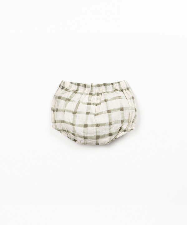 Organic cotton fabric shorts with print