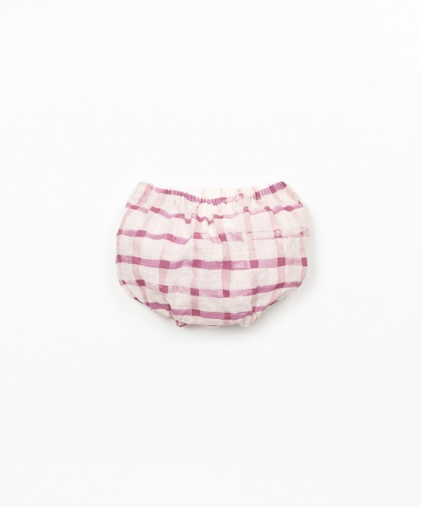 Organic cotton fabric shorts with print