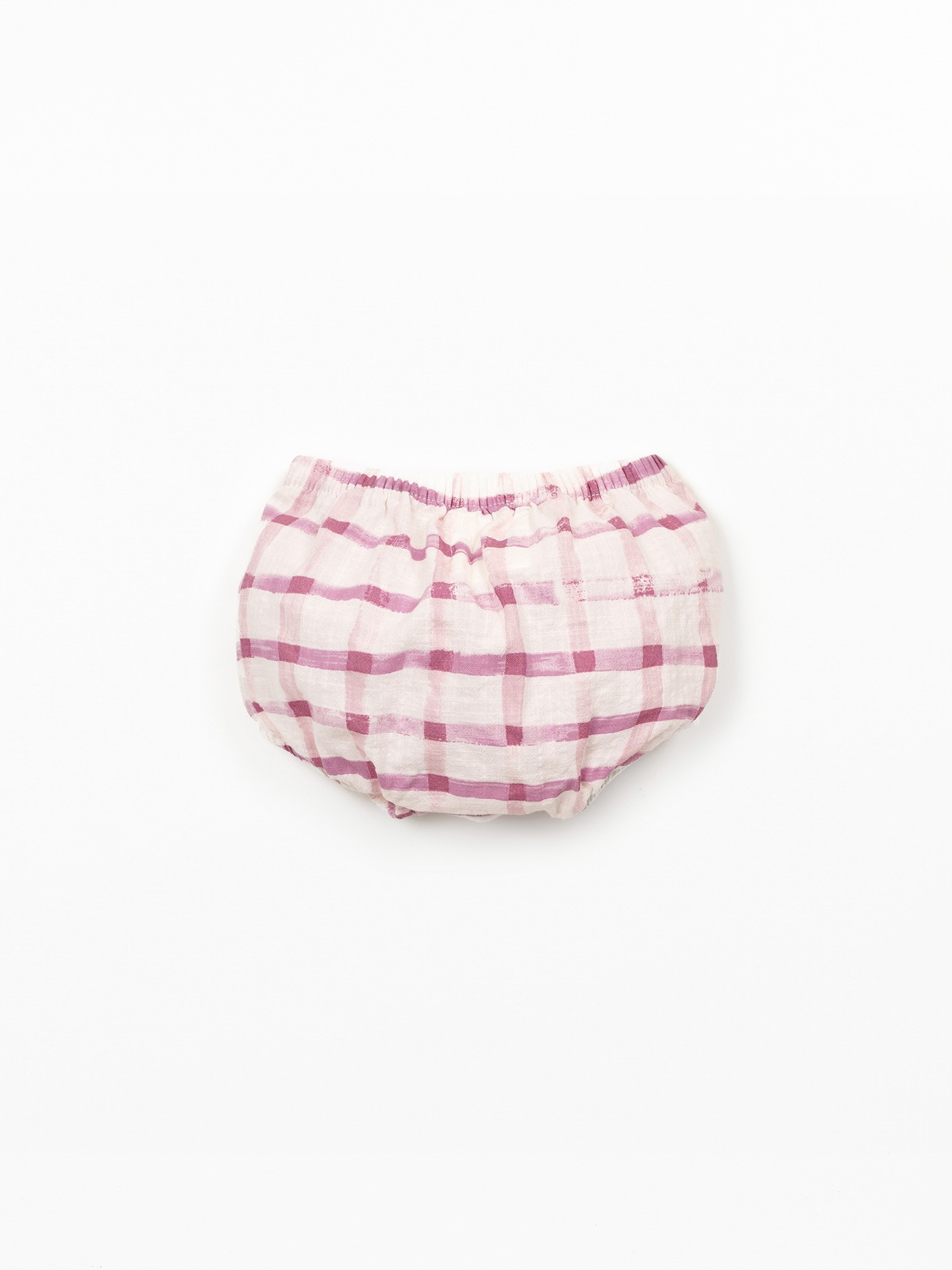 Calção de tecido em algodão orgânico com estampado