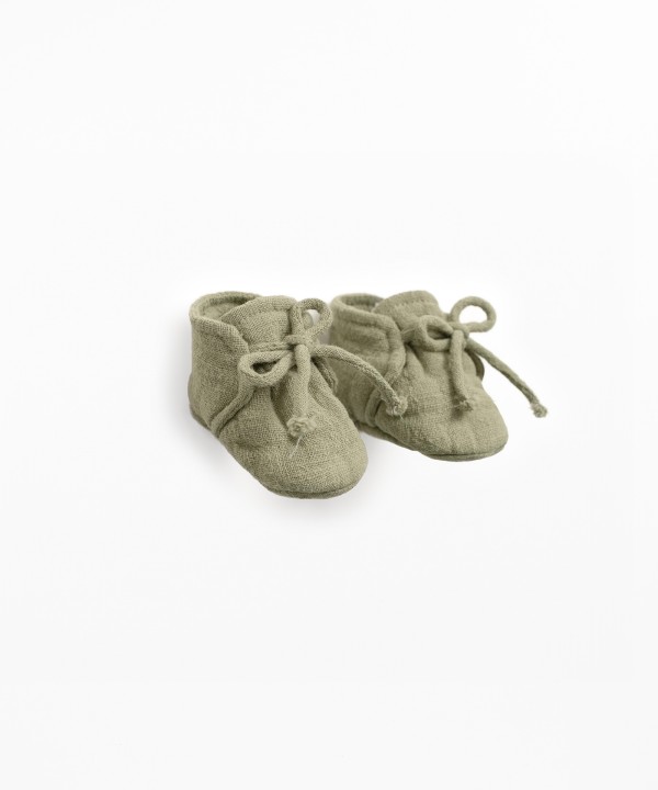 Sapatos de tecido em algod�o org�nico 