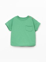 T-shirt de malha com mistura de algodão orgânico e algodão reciclado T-shirt de malha com mistura de algodão orgânico e algodão reciclado