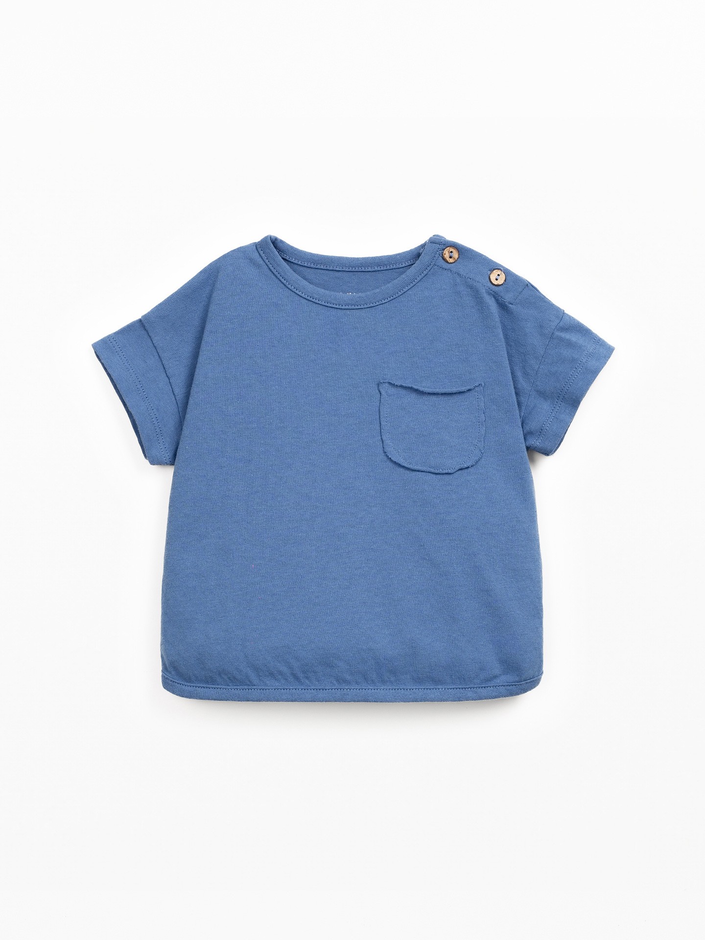 Jersey t-shirt in blend of organic cotton and recycled cotton