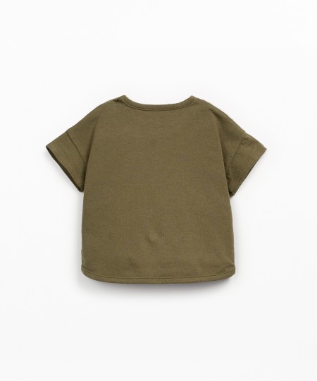 T-shirt in maglina mista cotone biologico e cotone riciclato