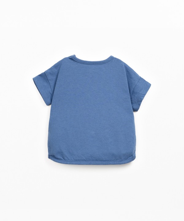 Jersey t-shirt in blend of organic cotton and recycled cotton