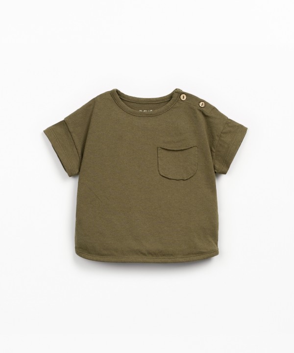 Jersey t-shirt in organic and recycled cotton blend
