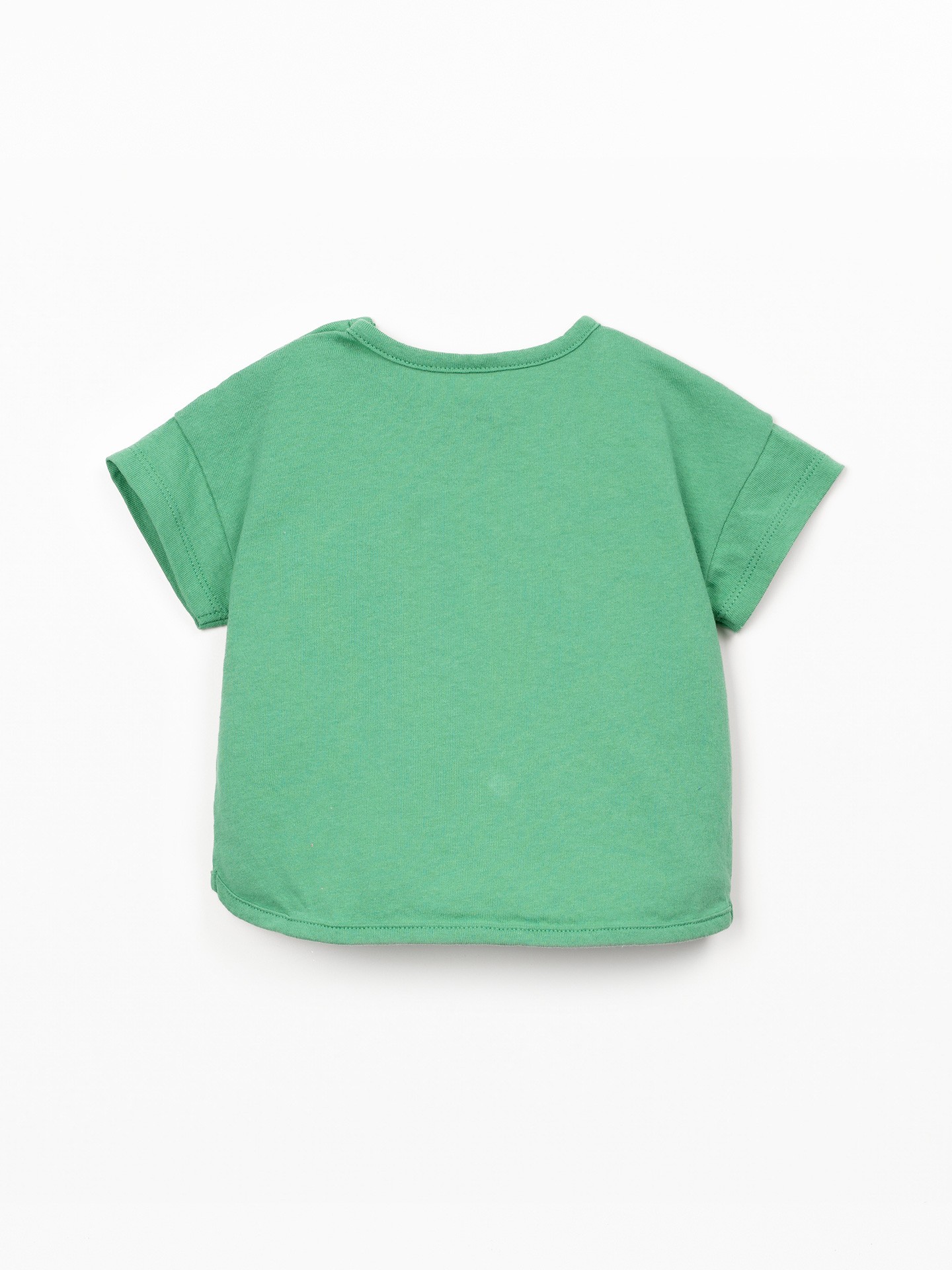 Jersey t-shirt in blend of organic cotton and recycled cotton