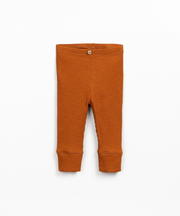 Rib jersey leggings