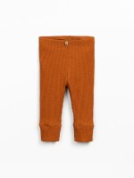 Leggings de malha com nervuras 