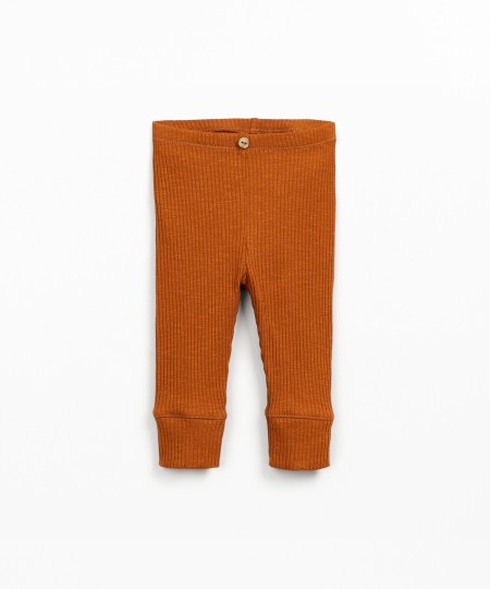 Rib jersey leggings