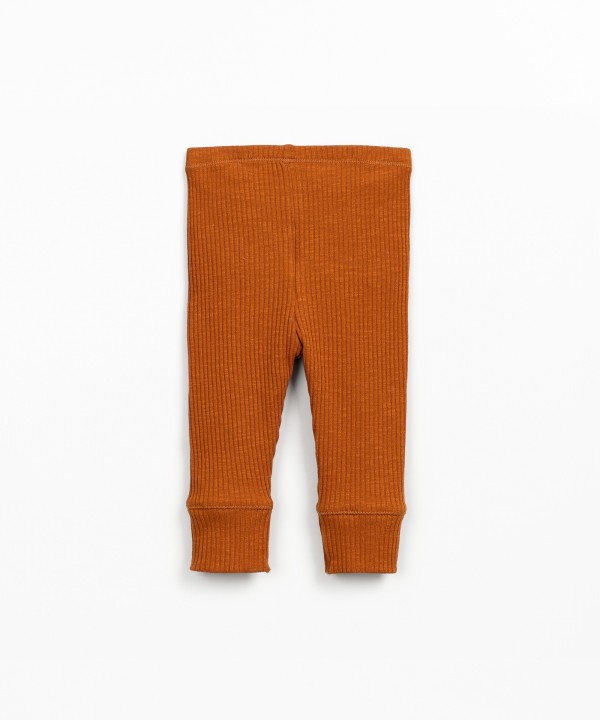 Rib jersey leggings
