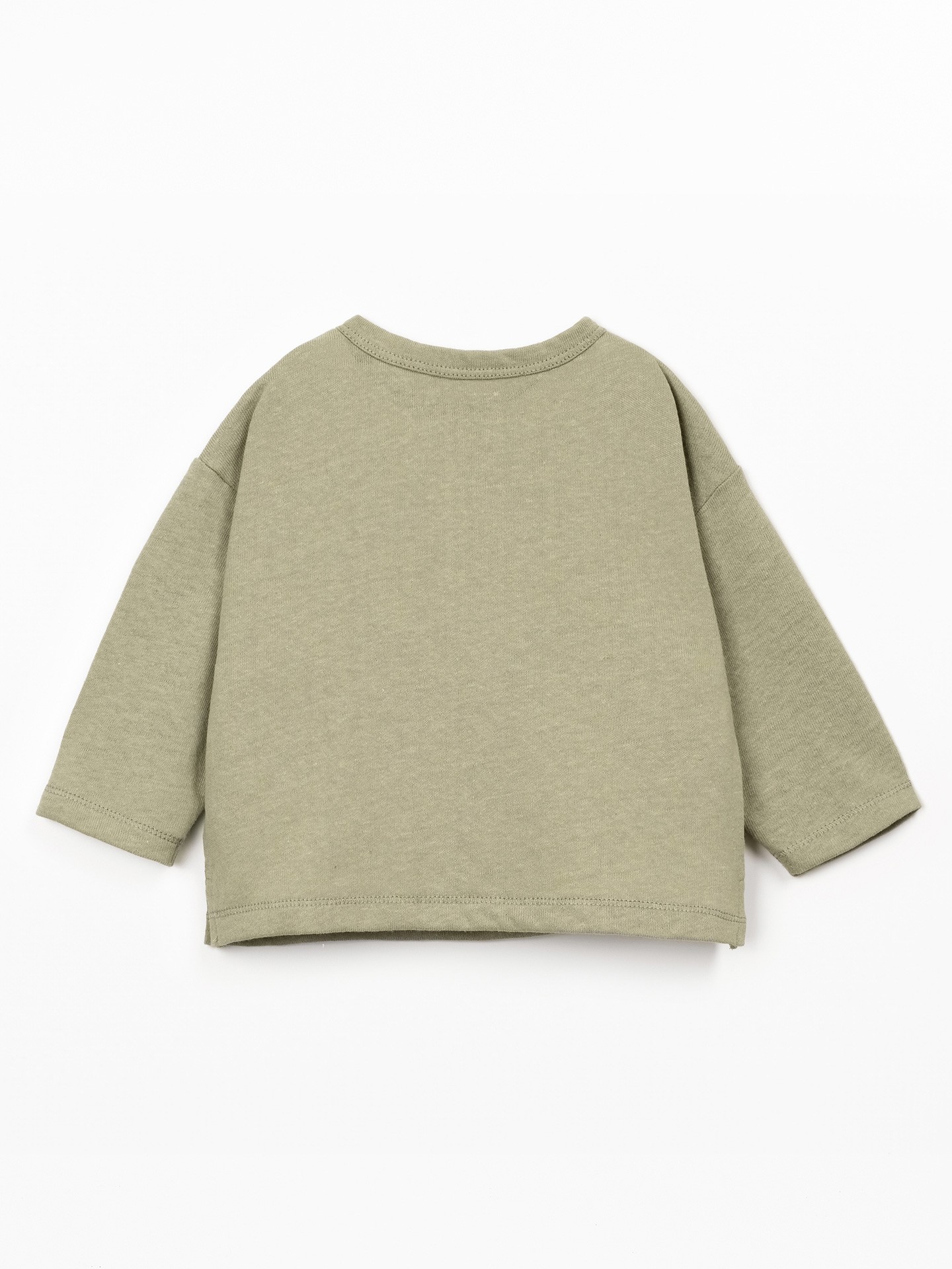 T-shirt in organic cotton and linen blend