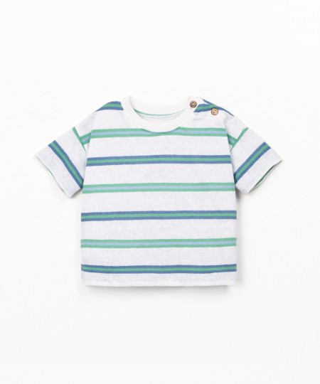 T-shirt con fantasia a righe