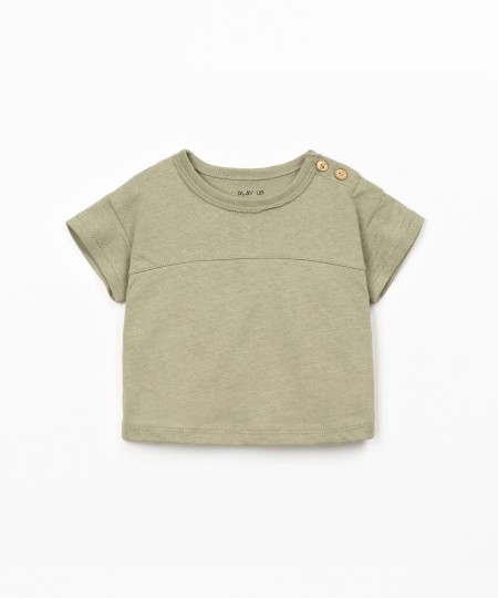 T-shirt com mistura de fibras naturais