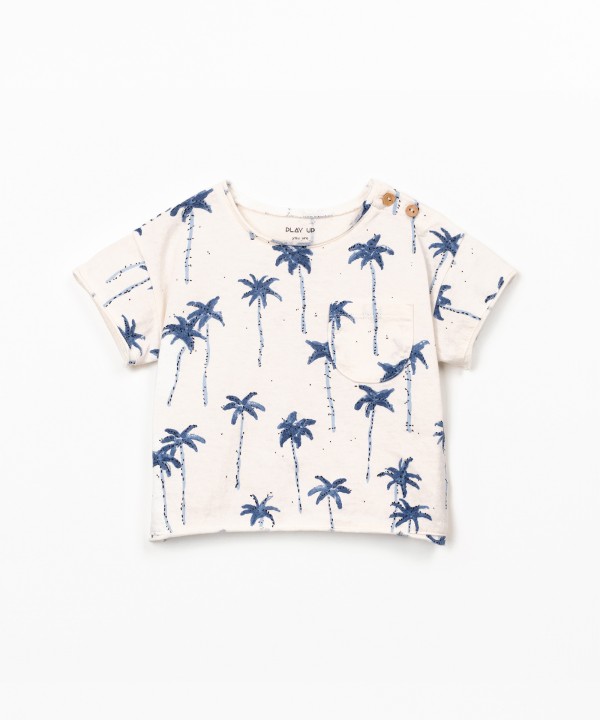 T-shirt with palm tree print