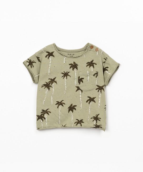 T-shirt with palm tree print