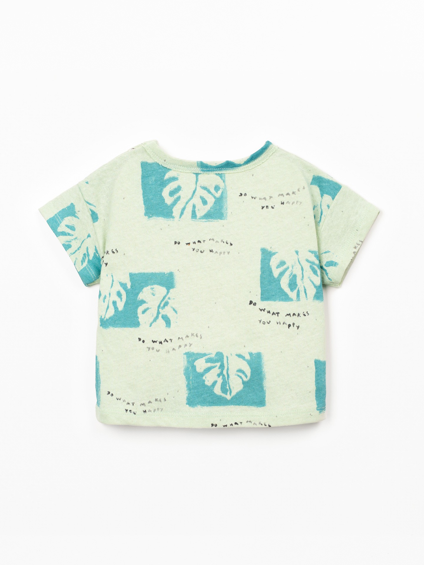 T-shirt in natural fiber blend with print