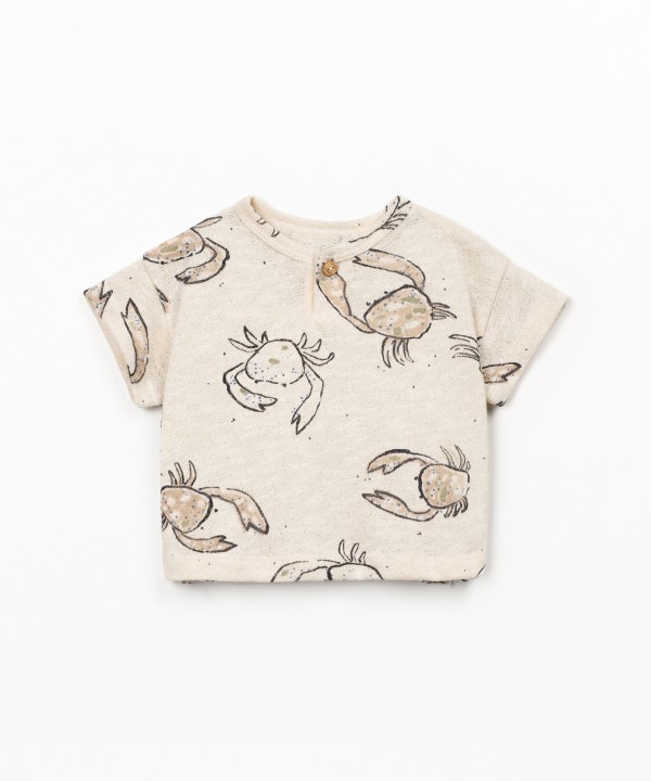 T-shirt com fibras naturais