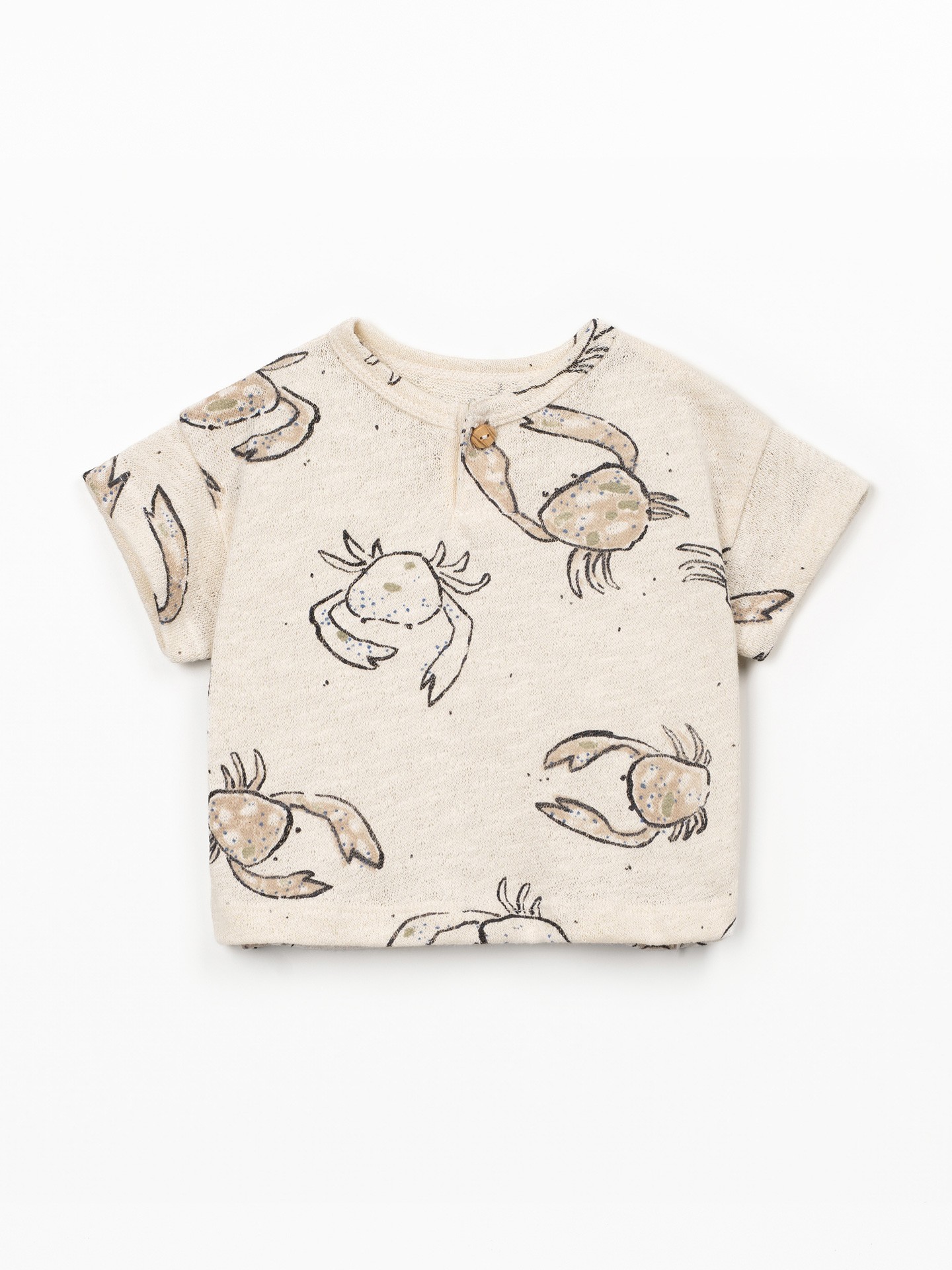 T-shirt com fibras naturais