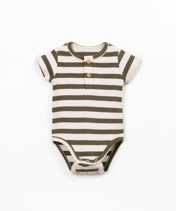 Striped pattern bodysuit