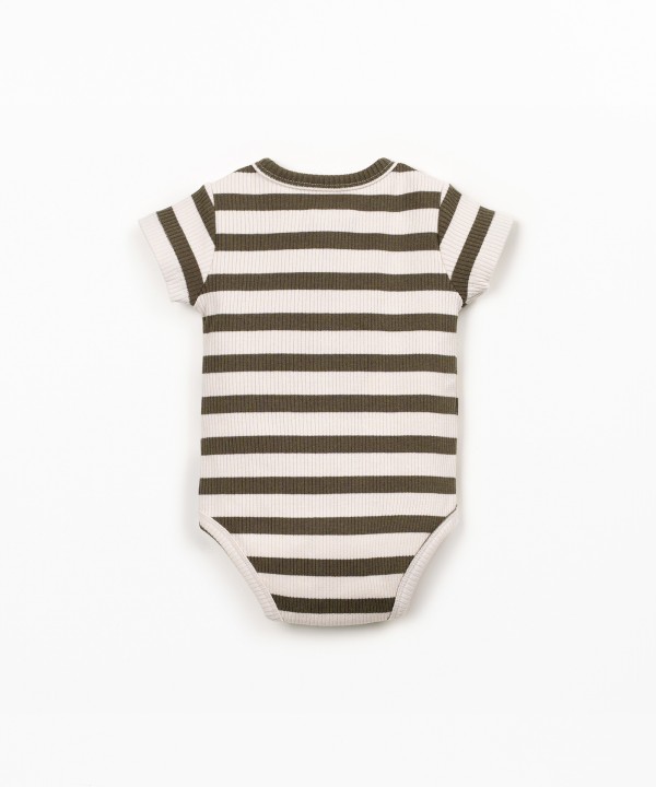 Striped pattern bodysuit