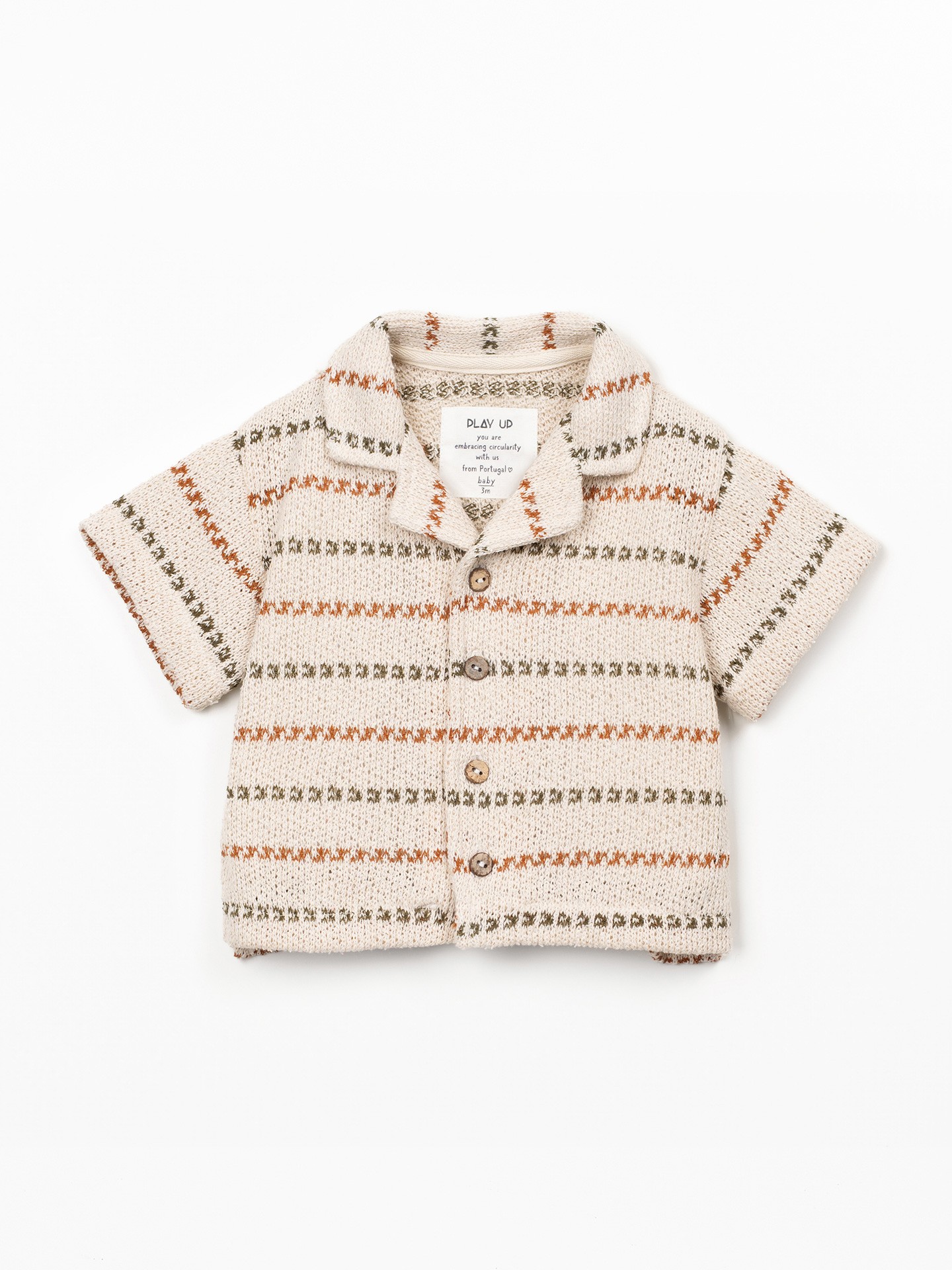 Jersey shirt with a blend of natural and recycled fibers