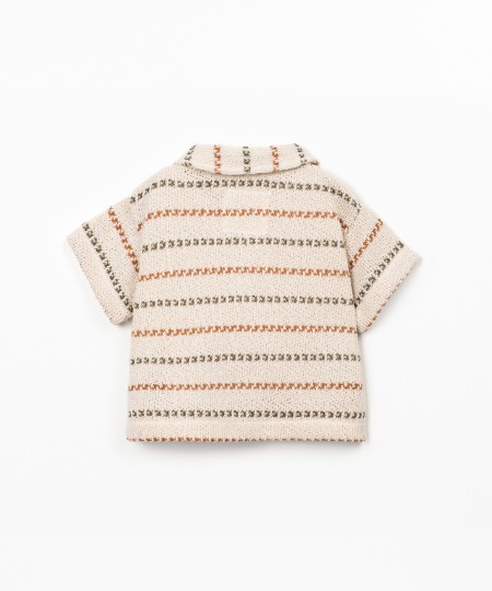 Camiseta de punto con mezcla de fibras naturales y recicladas