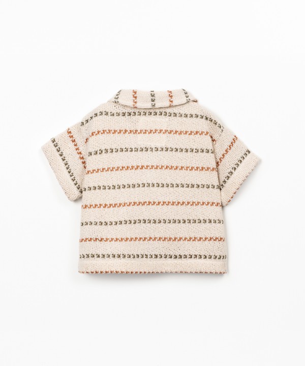 Jersey shirt with a blend of natural and recycled fibers