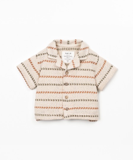 Camiseta de punto con mezcla de fibras naturales y recicladas