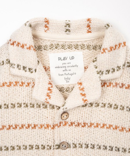 Camiseta de punto con mezcla de fibras naturales y recicladas