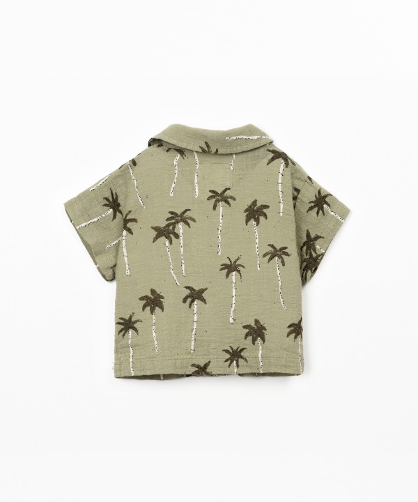 Organic cotton shirt with tree print