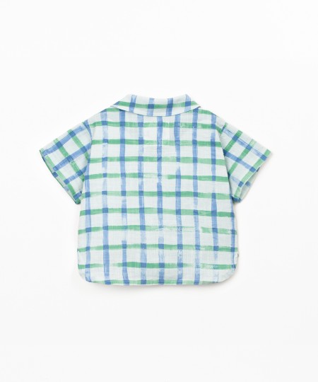 Camicia in tessuto con fibre naturali