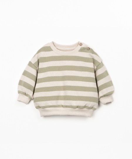 Sweater in a blend of natural and recycled fibers